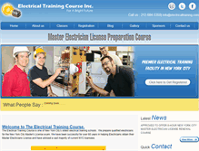 Tablet Screenshot of electricaltraining.com