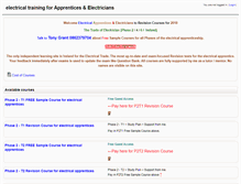 Tablet Screenshot of electricaltraining.ie